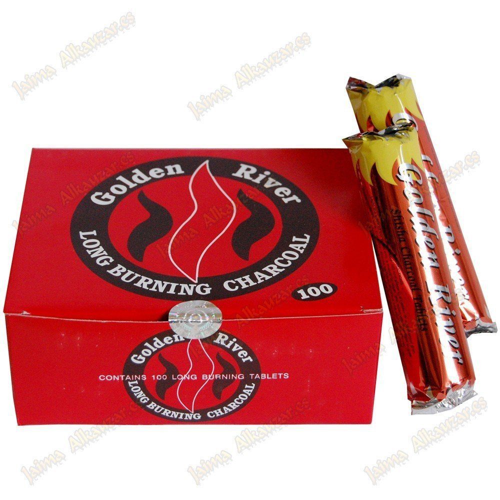 GOLDEN RIVER Hookah Charcoal 33 mm -10 tabs self-igniting