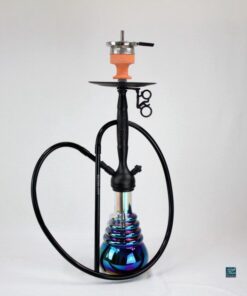 Amy Deluxe Shisha 690R-PSMBK-BK **Cityscape** Rauchsäule d. Wasserpfeife schwarz, Bowl regenbogenfar