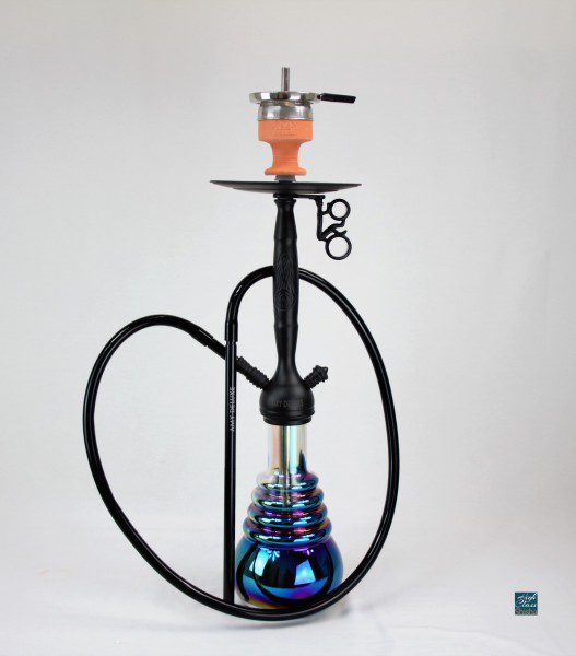 Amy Deluxe Shisha 690R-PSMBK-BK **Cityscape** Rauchsäule d. Wasserpfeife schwarz, Bowl regenbogenfar