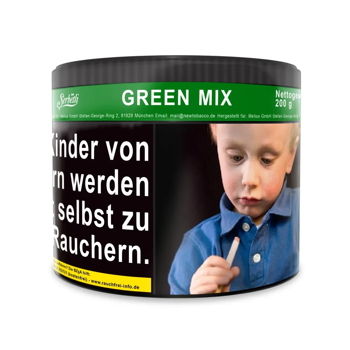 Serbetli Hookah Tobacco 200g – Green Mix