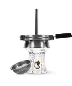 Glaskopf Dschinni Nero Kristall Glas mit Seflex und Vulcan Air